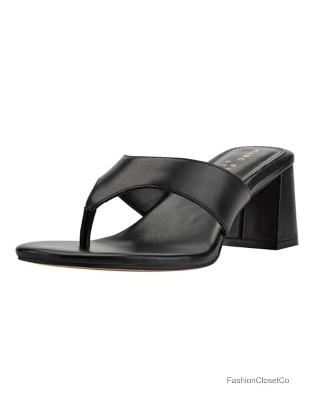 Slip-On Heeled Sandals - Open Toe Block Heel